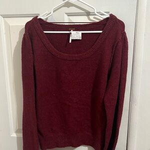 Free people Burgundy Sweater-NWT